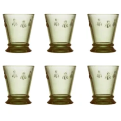 Abeille vattenglas 26 cl 6-pack, Olivgrön