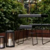 A-bench outdoor bänk med hylla 45 cm, Black (svart)