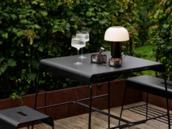 A-bench outdoor bänk med hylla 45 cm, Black (svart)