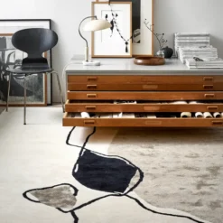 Abstract matta 170x230 cm, Ivory