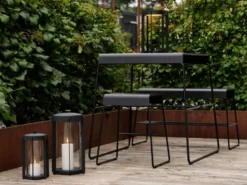 A-café table outdoor bord, Black