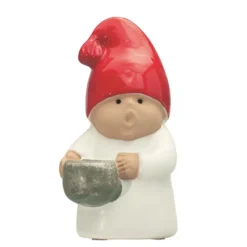 Adventsbarn Tomte, vit