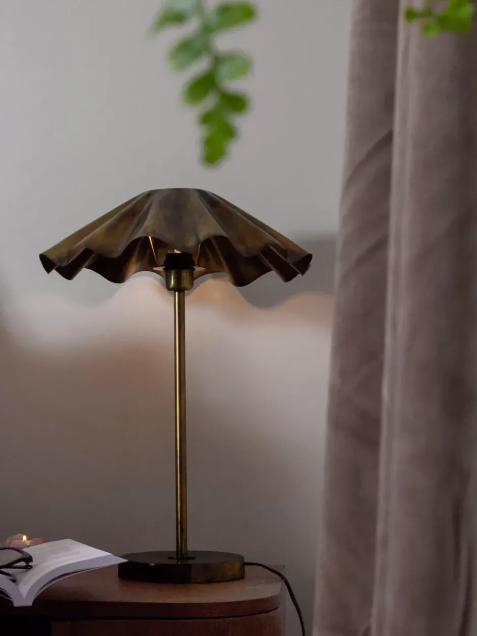 Aira bordslampa, Bränd mässing, 54 cm