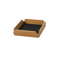 Airy Nupo bricka, Black ink-teak, mini