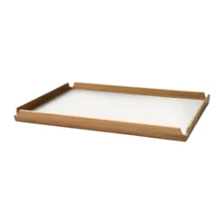 Airy teakbricka square L, Nupo pure white