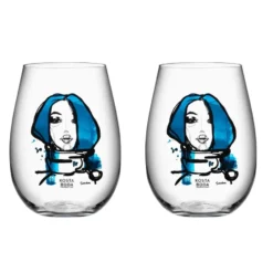 All about you tumblerglas 57 cl 2-pack, miss you (blå)