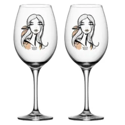 All about you vinglas 52 cl 2-pack, Wait for her (dusty pink)
