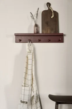 Alley knopplist med hylla, Burgundy