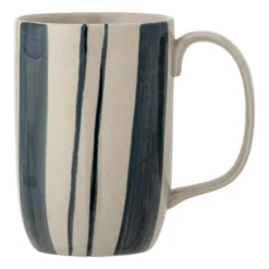 Allium mugg Ø8,5x11,5 cm, Blå ränder