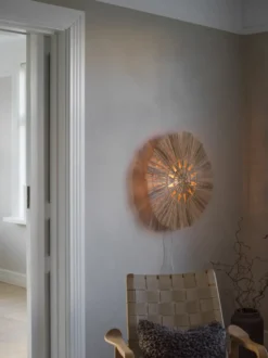 Amara vägglampa natur, Ø60 cm
