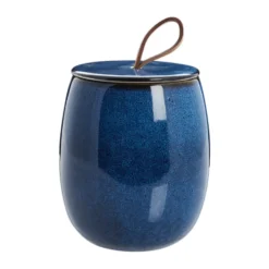 Amera förvaringsburk med lock blue, Ø12 cm