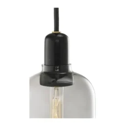 Amp lampa liten, grå-svart