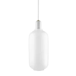 Amp lampa stor, vit
