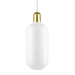 Amp lampa stor, Vit-mässing
