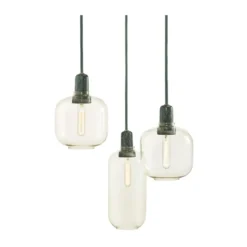 Amp lampa stor, guld-grön