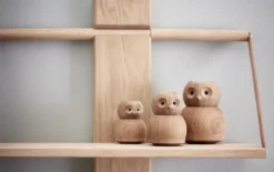 Andersen Owl träfigur Medium, Oak