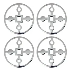 Anima Gemella glasunderlägg 4-pack, Förnicklad mässing