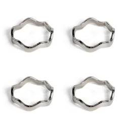 Anna servettring 4-pack, Silver