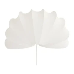Anna vägglampa L 54 cm, White cotton