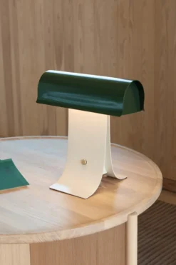 Archive bordslampa 25 cm, Dark green light grey