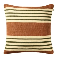 Aria kuddfodral, Apricot orange-cactus green, 50x50 cm