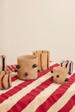 Arlo ljuslykta XS Ø10 cm, Beige-svart