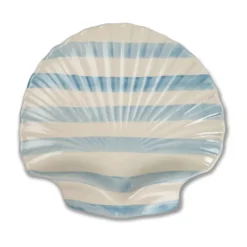 Armona stripe uppläggningsfat 32x32,5 cm, Ljusblå-vit