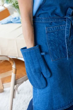 Aron denim grytvante 16x30 cm, Blå