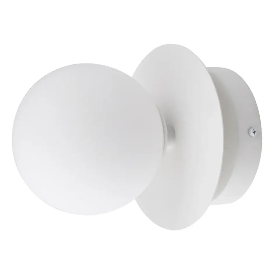 Art Deco IP44 vägglampa/plafond, Vit