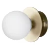 Art Deco IP44 vägglampa/plafond, Borstad mässing