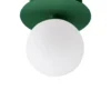 Art Deco IP44 vägglampa/plafond, Grön-vit