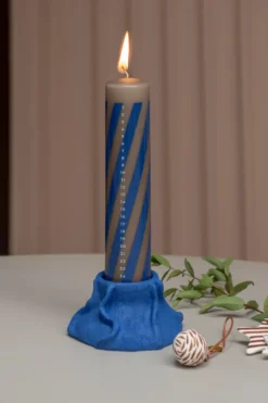 Art Piece lava ljusstake Ø12,5 cm, Cobalt