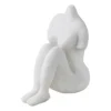 Art piece sittande kvinna 14 cm, Off-white