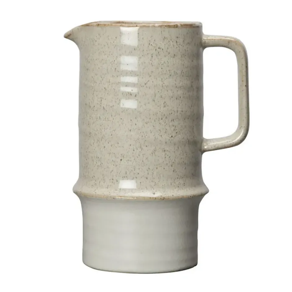 Asparagus kanna beige-mattvit, 17 cm