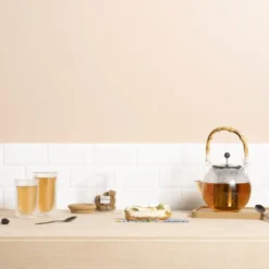 Assam tekanna med bambuhandtag 1 l, Klar