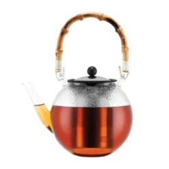 Assam tekanna med bambuhandtag 1 l, Klar
