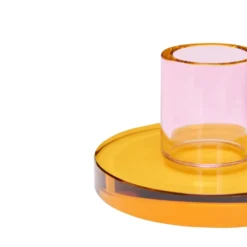 Astra ljusstake small, Pink-orange