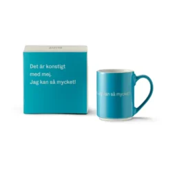 Astrid Lindgren mugg, det är konstigt med mig..., Svensk text