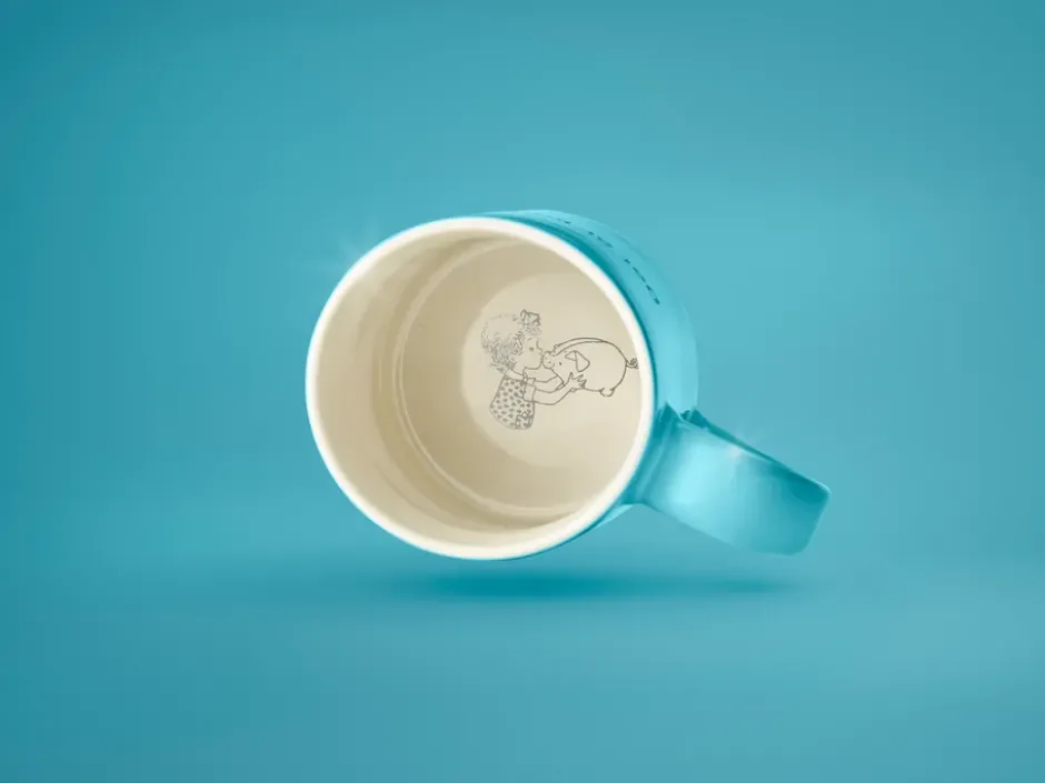 Astrid Lindgren mugg, det är konstigt med mig..., Svensk text