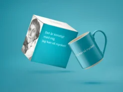 Astrid Lindgren mugg, det är konstigt med mig..., Svensk text