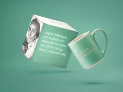 Astrid Lindgren mugg, jag är fräknigare, svensk text