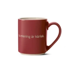 Astrid Lindgren mugg, ja, jag tror att livets…, Svensk text