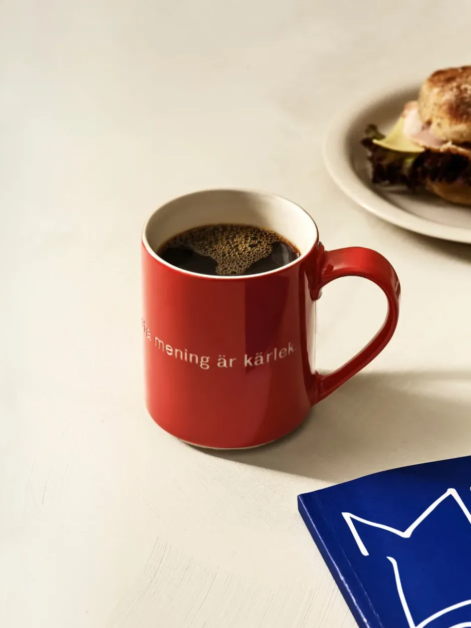Astrid Lindgren mugg, ja, jag tror att livets…, Svensk text