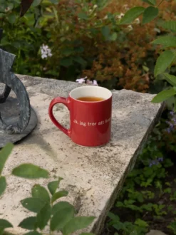 Astrid Lindgren mugg, ja, jag tror att livets…, Svensk text
