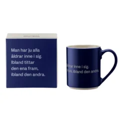 Astrid Lindgren mugg, man har ju alla åldrar, Svenskt text