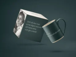 Astrid Lindgren mugg, och så ska man ju ha, Svensk text