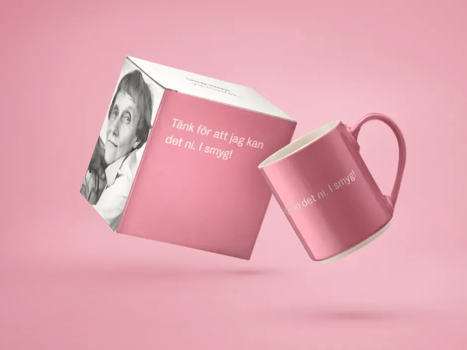 Astrid Lindgren mugg, tänk för att jag kan…, Svensk text