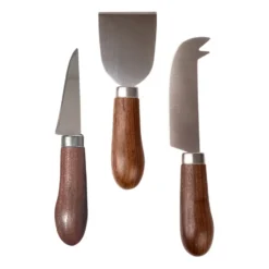 Astrid ostknivset 3-pack, Brun-silver