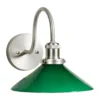 August vägglampa, Grön-krom