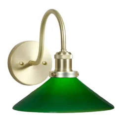 August vägglampa, Grön-mässing